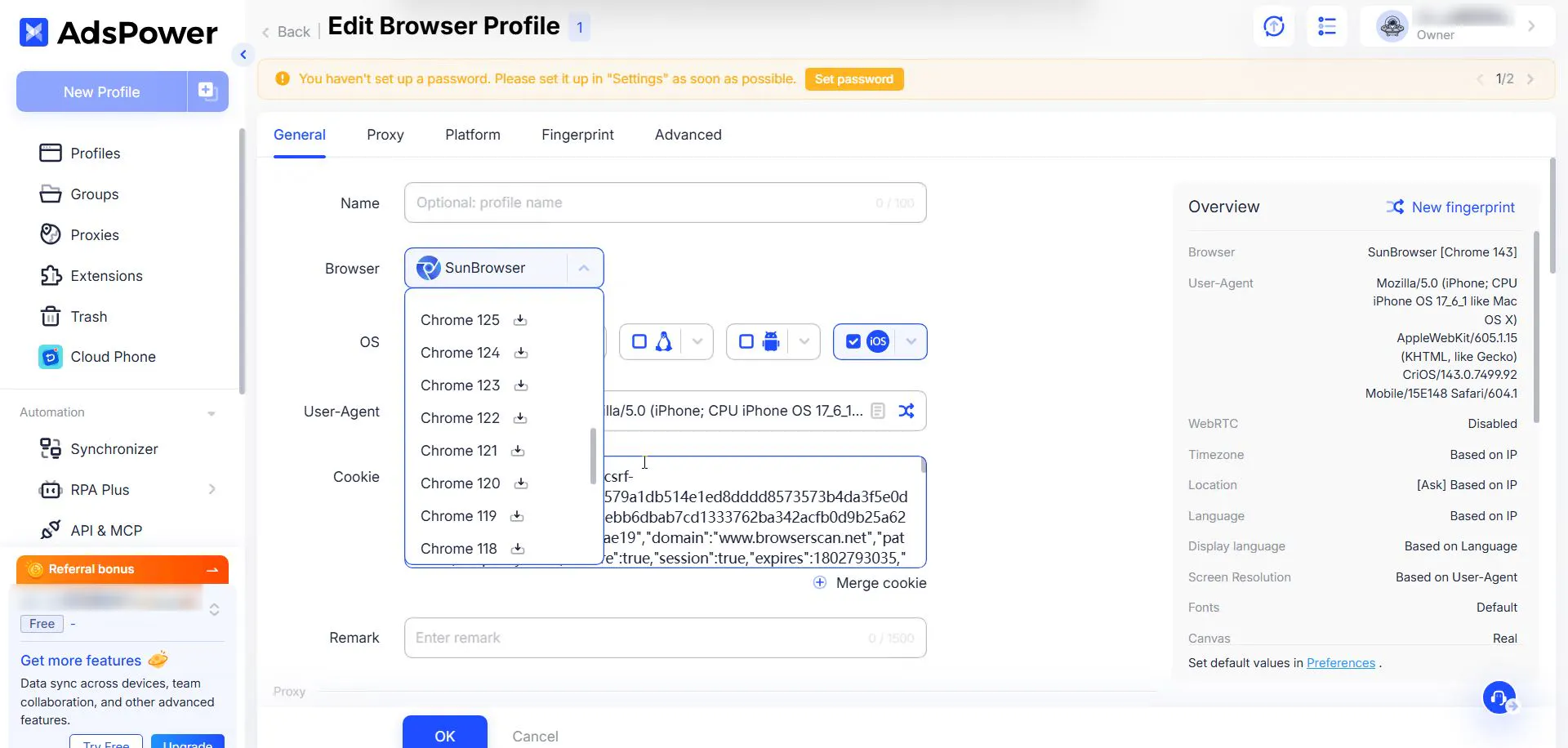 adspower proxy settings