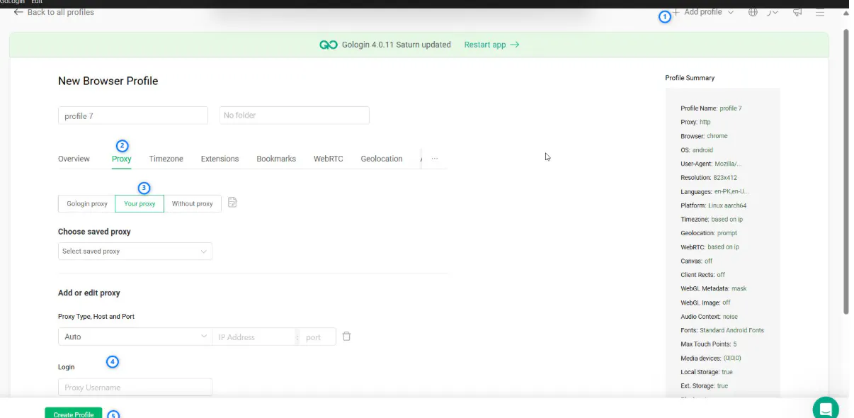 Linking with GoLogin