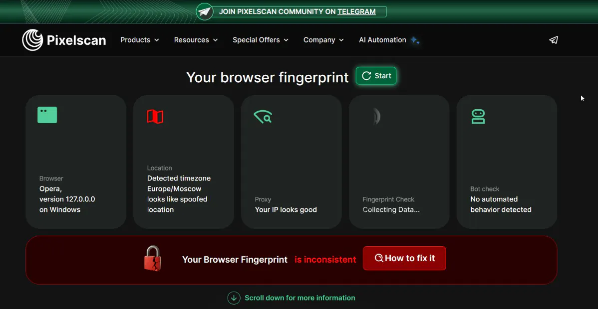 Regular Browser vs GoLogin Browser Fingerprint Comparison