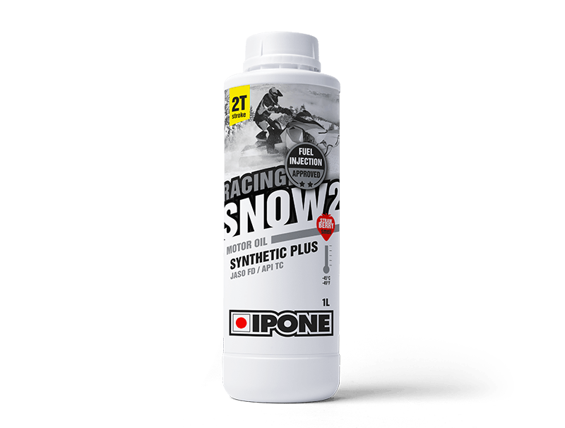 Bidon 1L huile moteur motoneige 2 temps parfumée à la fraise SNOW 2 RACING IPONE