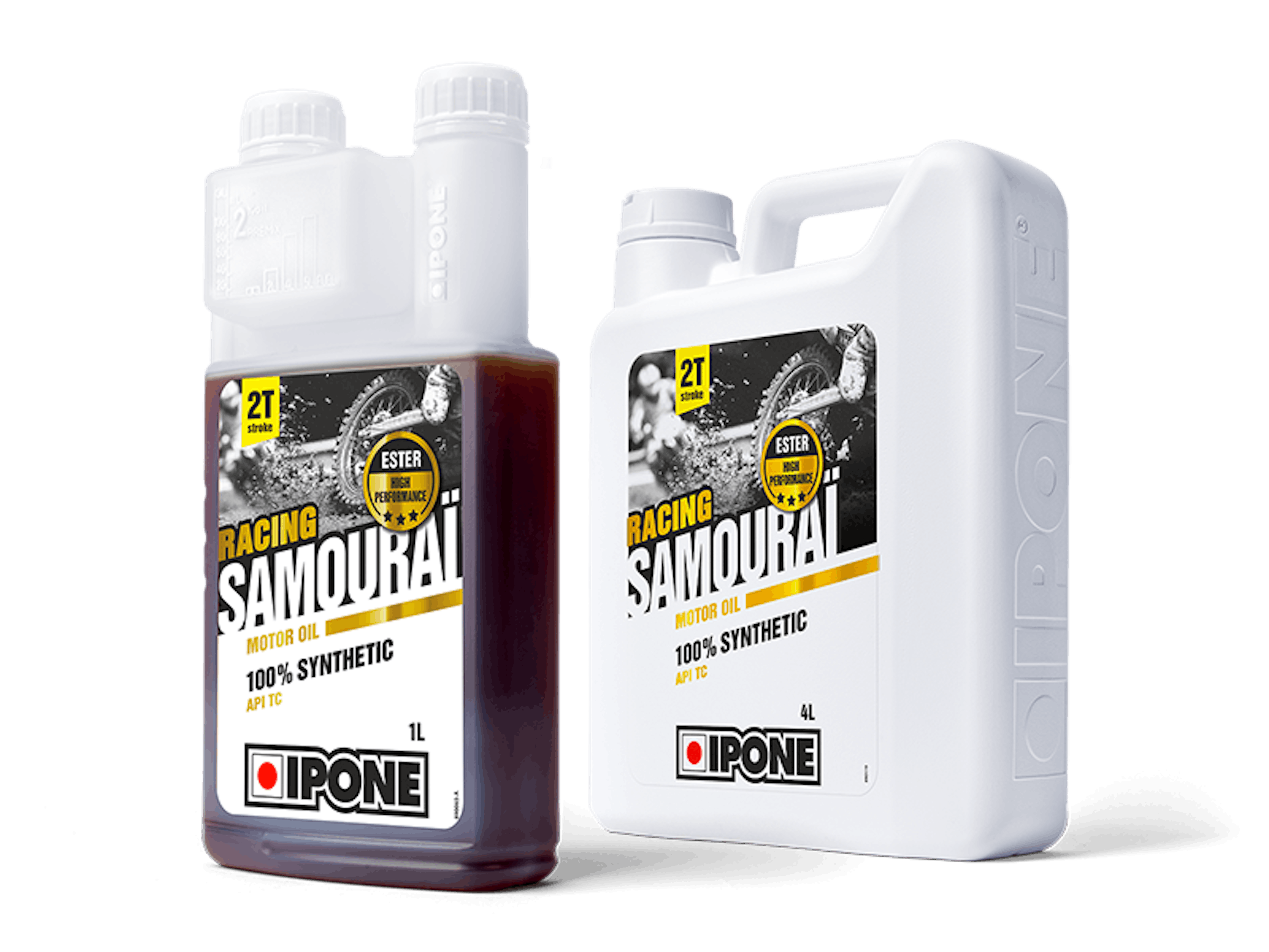 Bidons huile moteur moto racing samourai IPONE