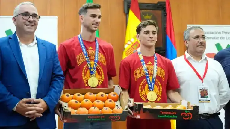 Spain World Cup Winners Fabian Ruiz, Gavi Honoured With Body Weight In Tomatoes