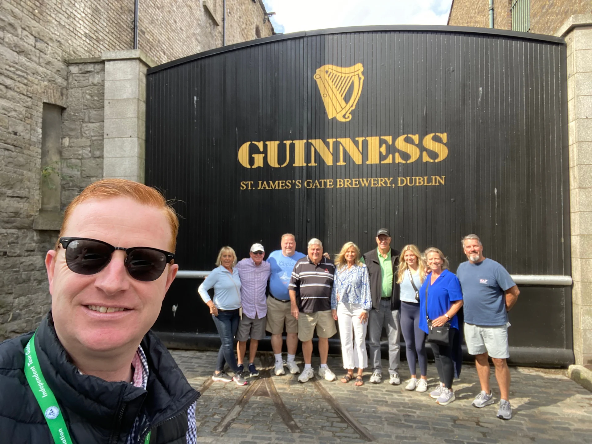 Gary, a native Irishman with an Ireland Whiskey Tours group at Guinness Distillery in Ireland
