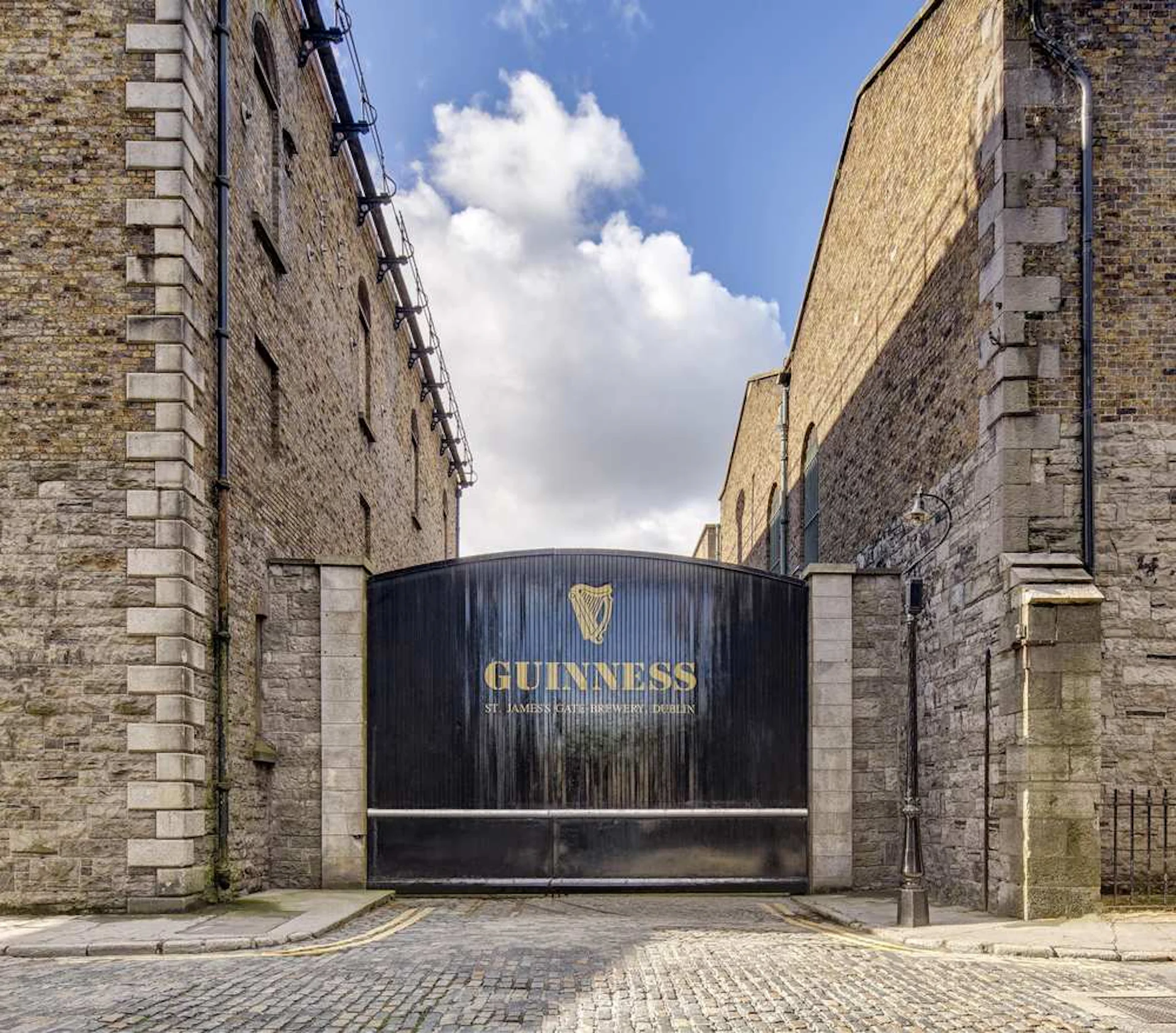 the guinness distillery gate in dublin ireland