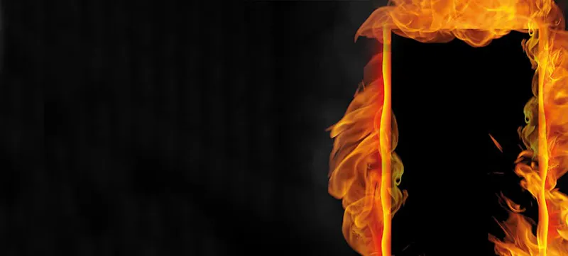 An image of smoke and flames