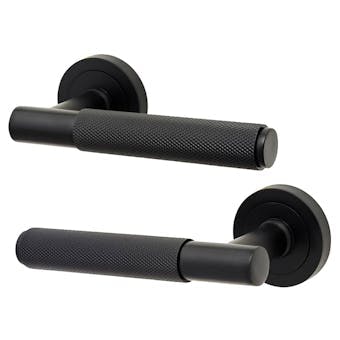 An image of black door handles