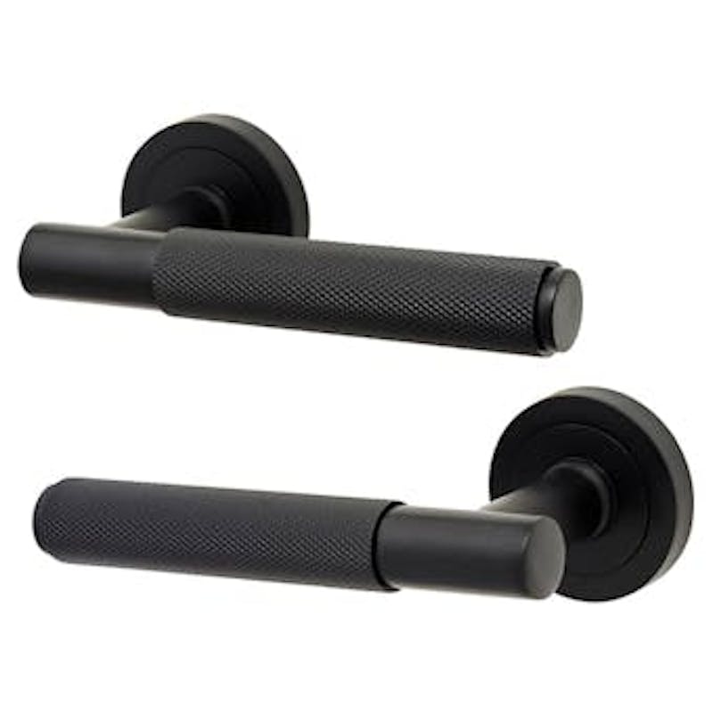 An image of matt black door handles