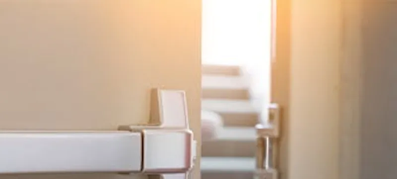 Push bar door closer close up