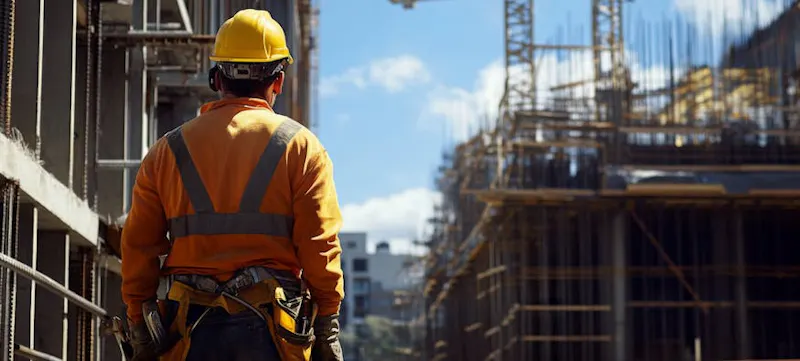 An image of a construction worker on site