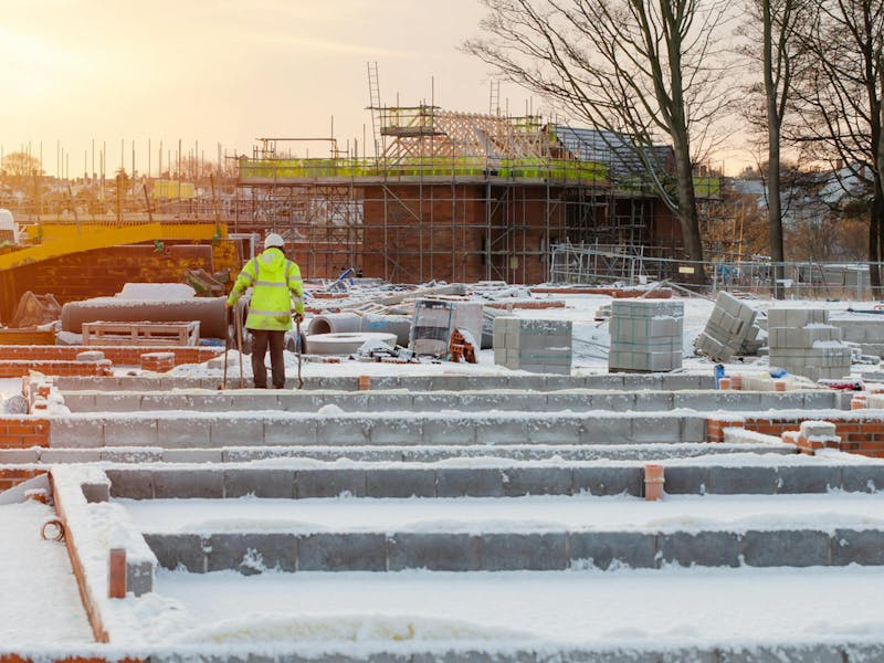 Construction Site in Snow