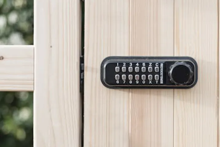 An image of a gate lock