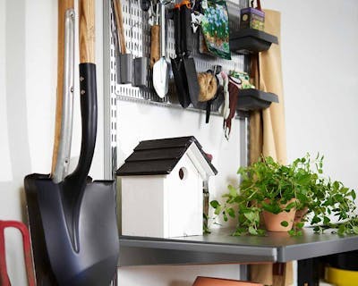 An image of tools inside a garage