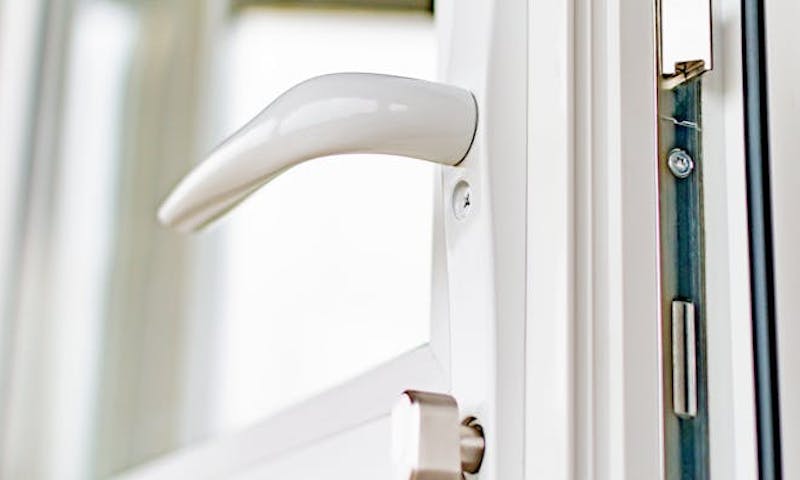 An image of a uPVC door lock