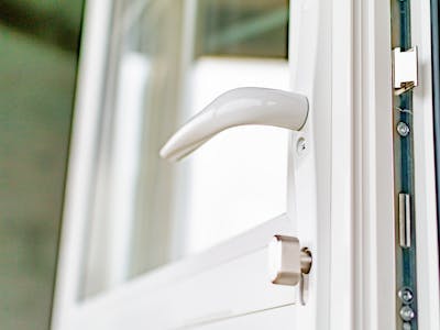An image of a multipoint lock on a door