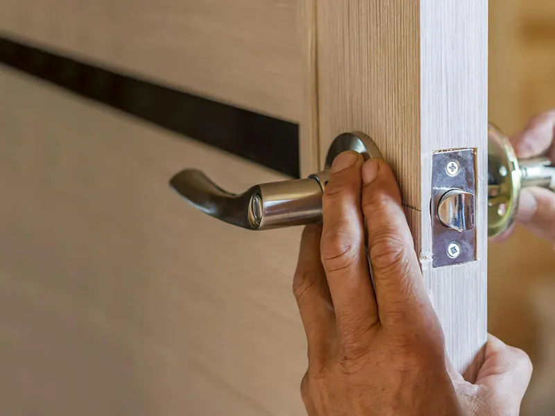 An image of a door latch