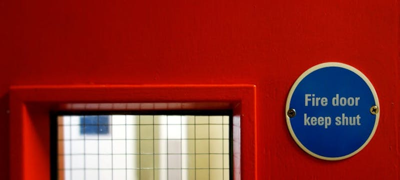 An image of a fire door