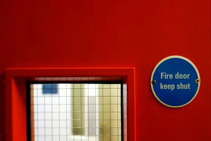 An image of a fire door