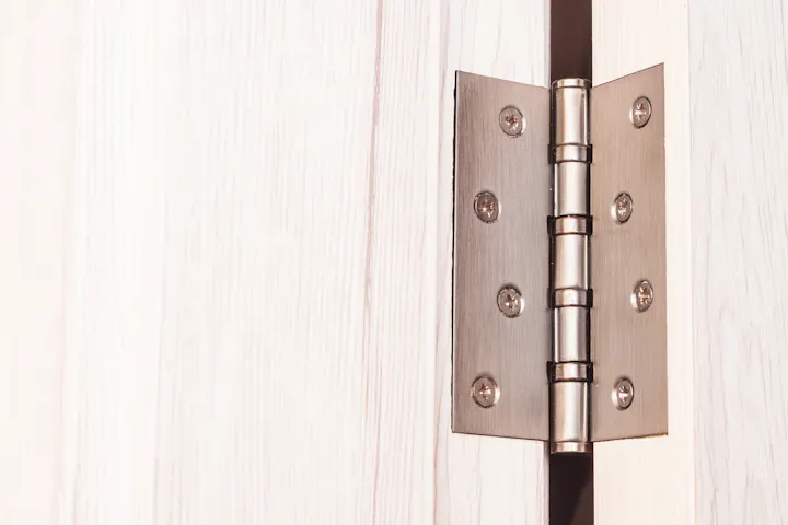 An image of a door hinge