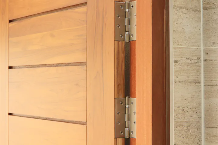 An image of door hinges