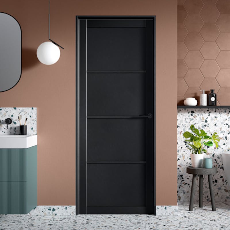 An image of a bathroom door