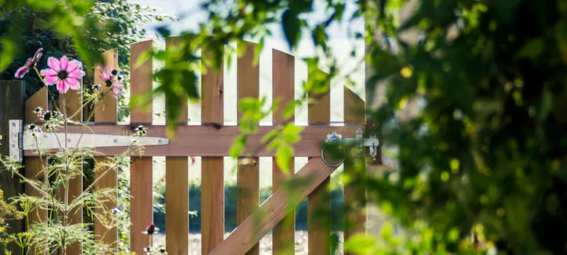 An image of a garden gate