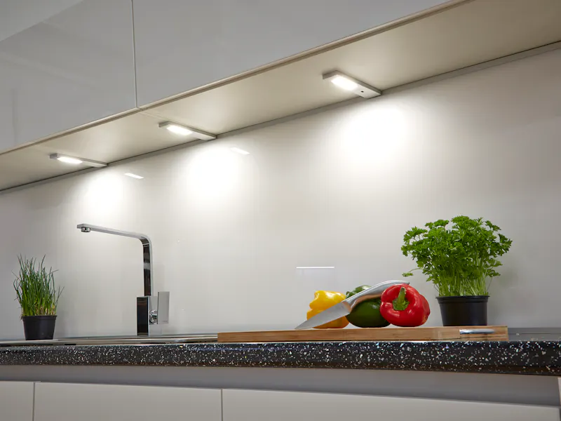 An image of kitchen under cabinet lighting