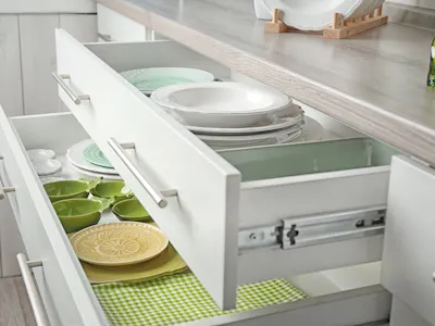 An image of kitchen drawers