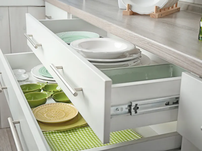 An image of kitchen drawers