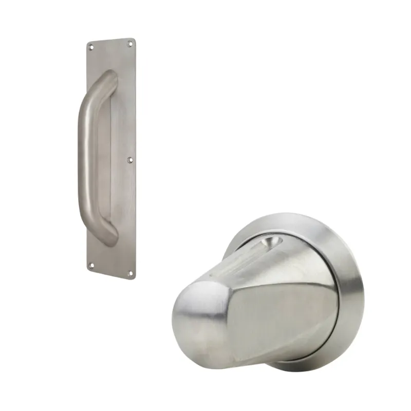 An image of an anti-ligature door handle and knob