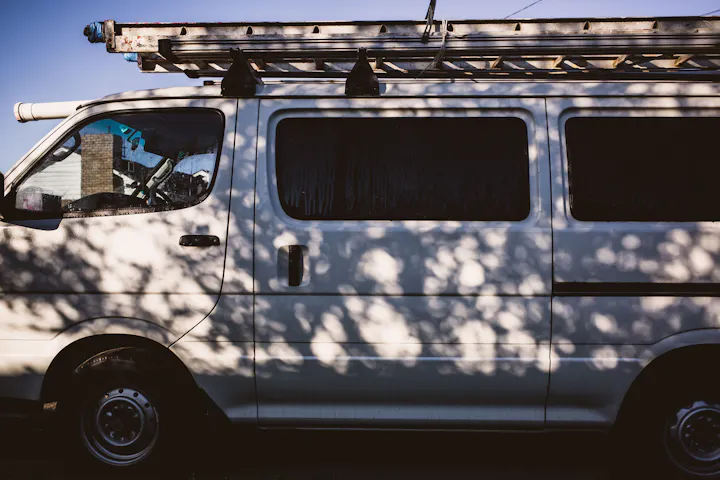 An image of a work van