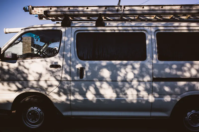 An image of a work van
