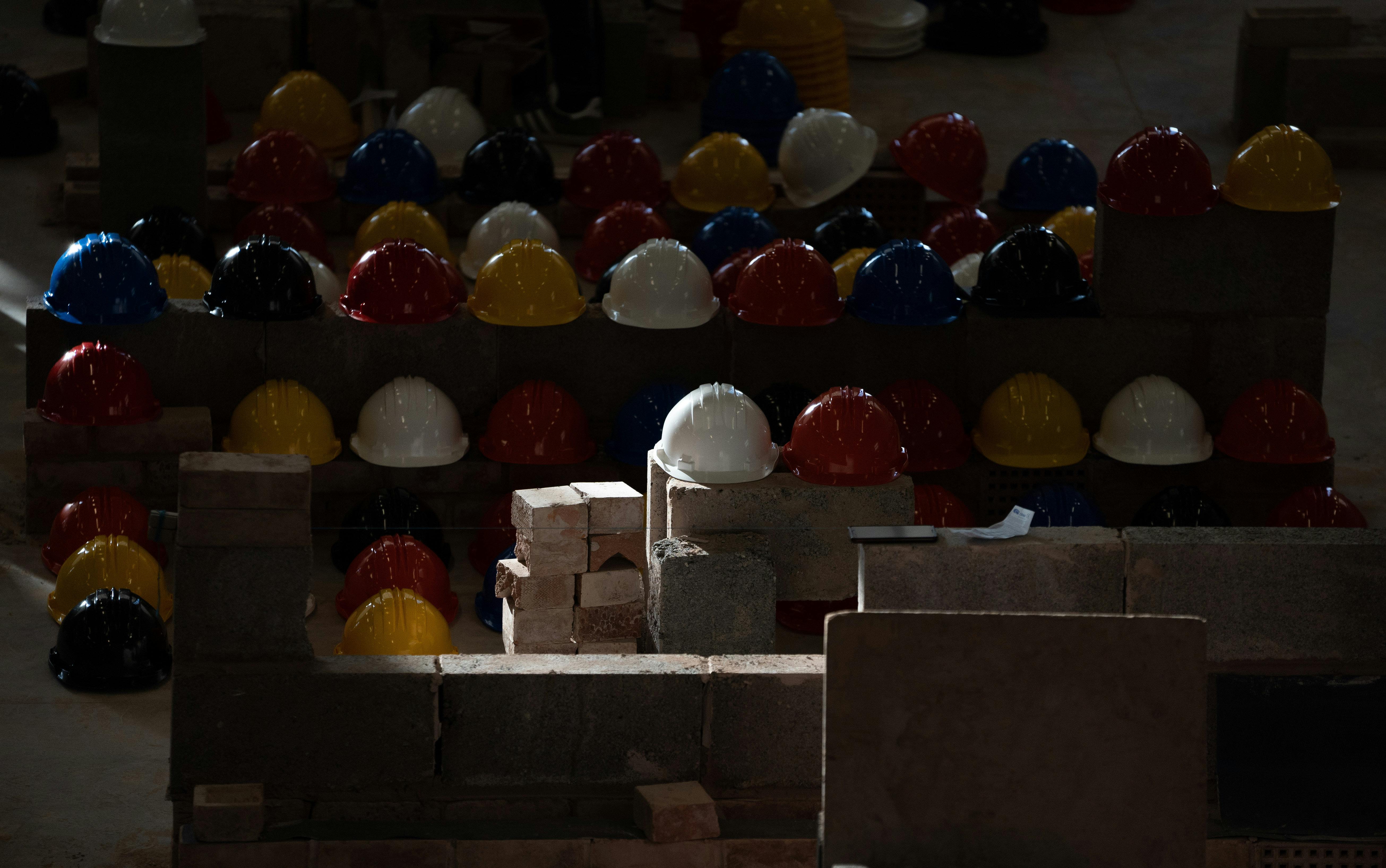 Multi-Coloured Hard Hats 