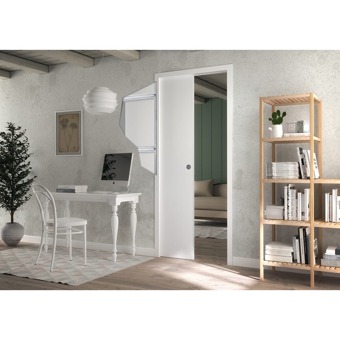 An image of a pocket door