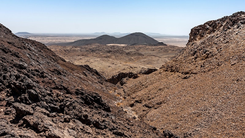 Lava tracts in Makkan desert