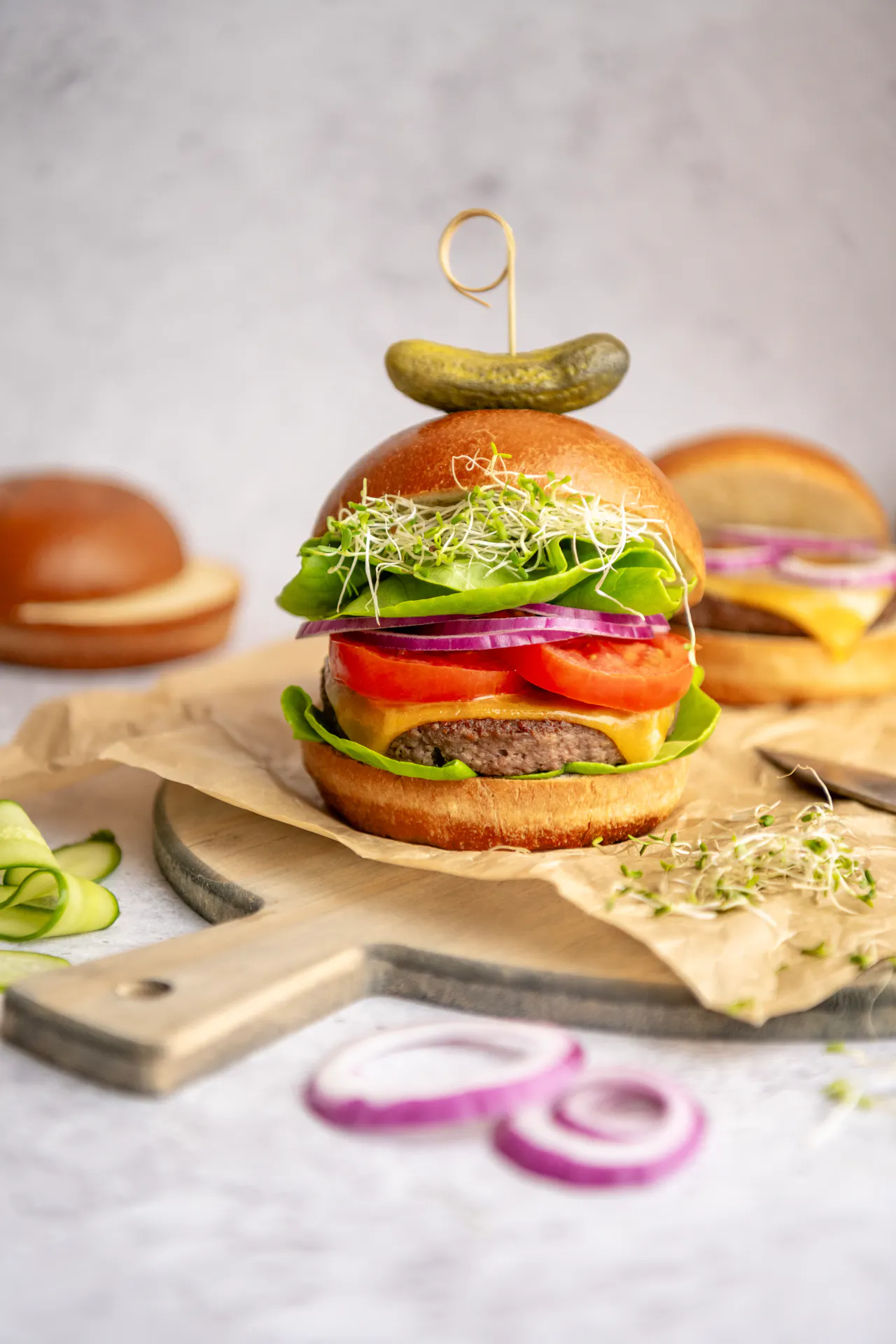 Brioche bun sandwich