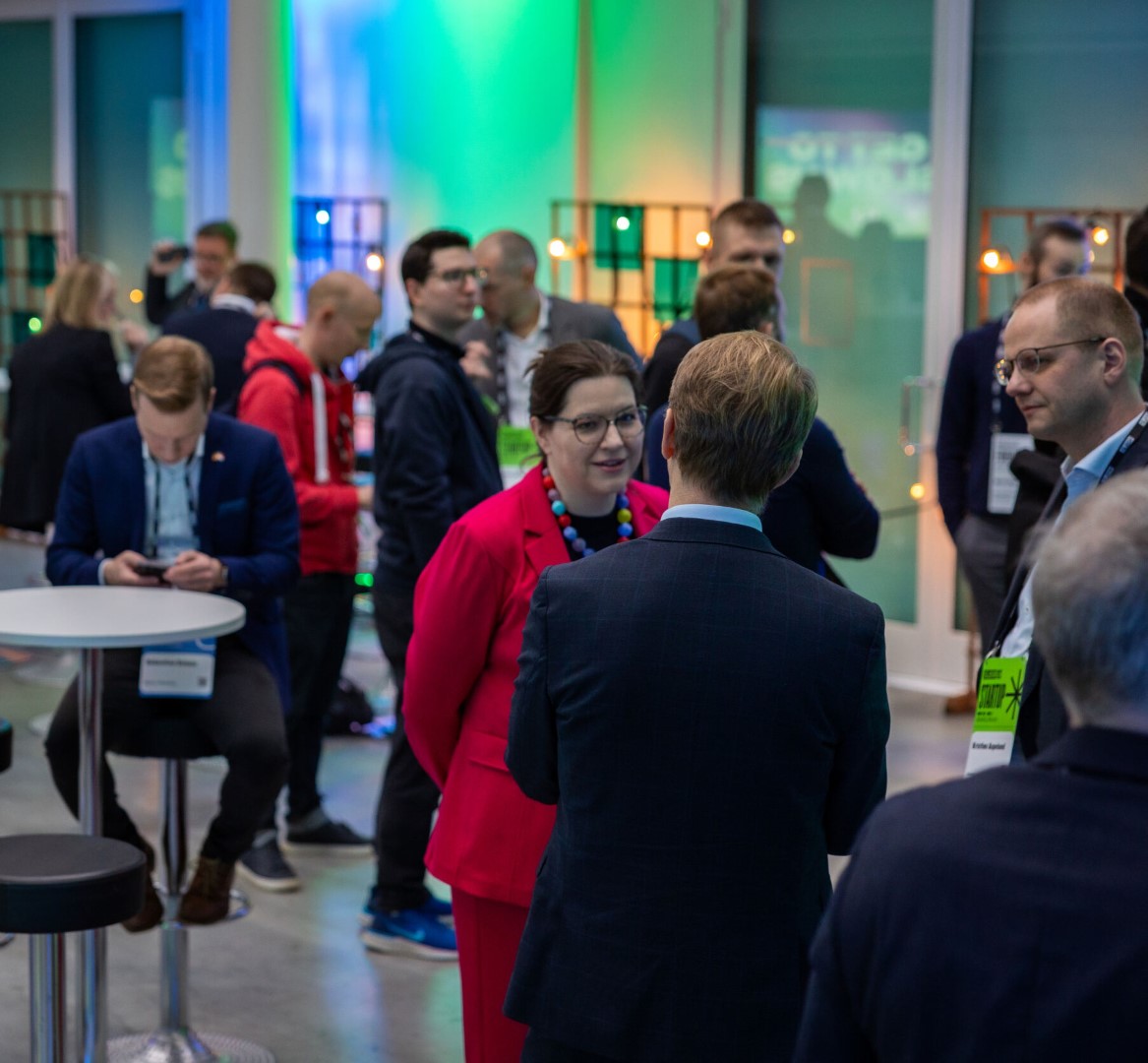 Eliza Reid ásamt gestum á Slush 2023