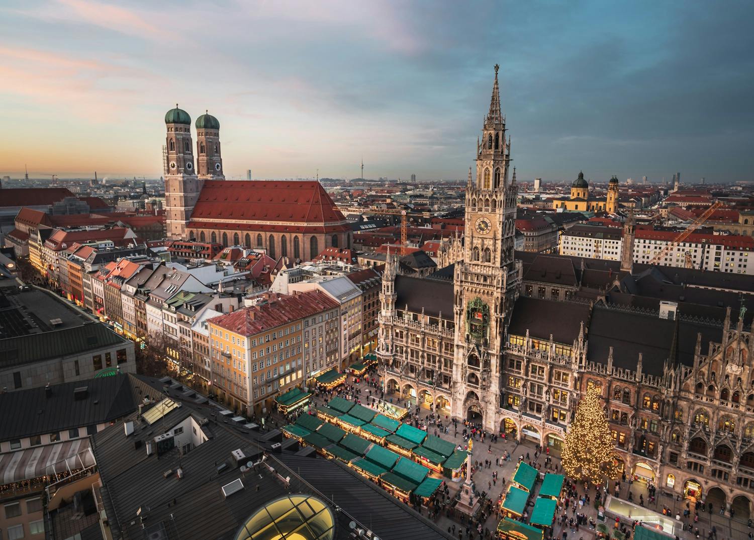 Borgin München séð úr lofti