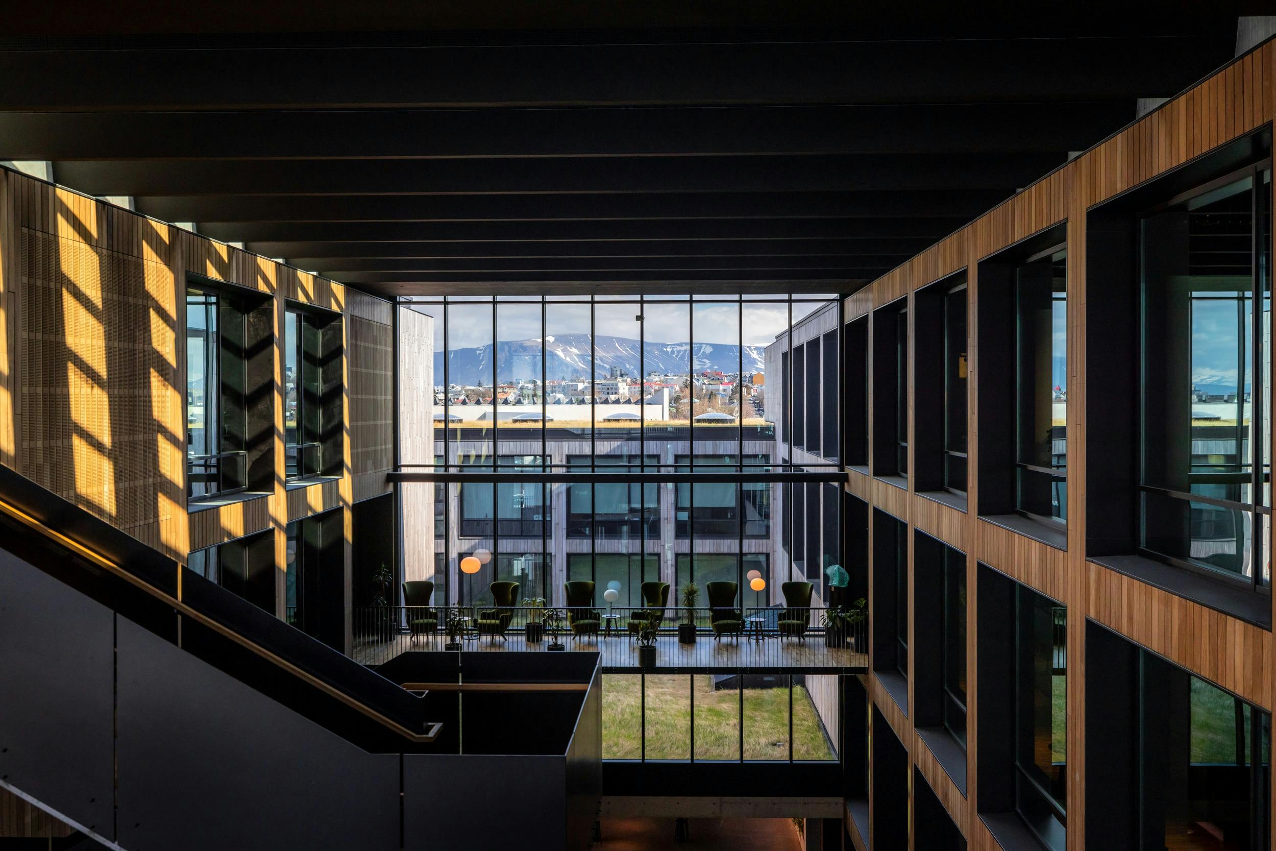 View from Gróska business growth center in Reykjavík 