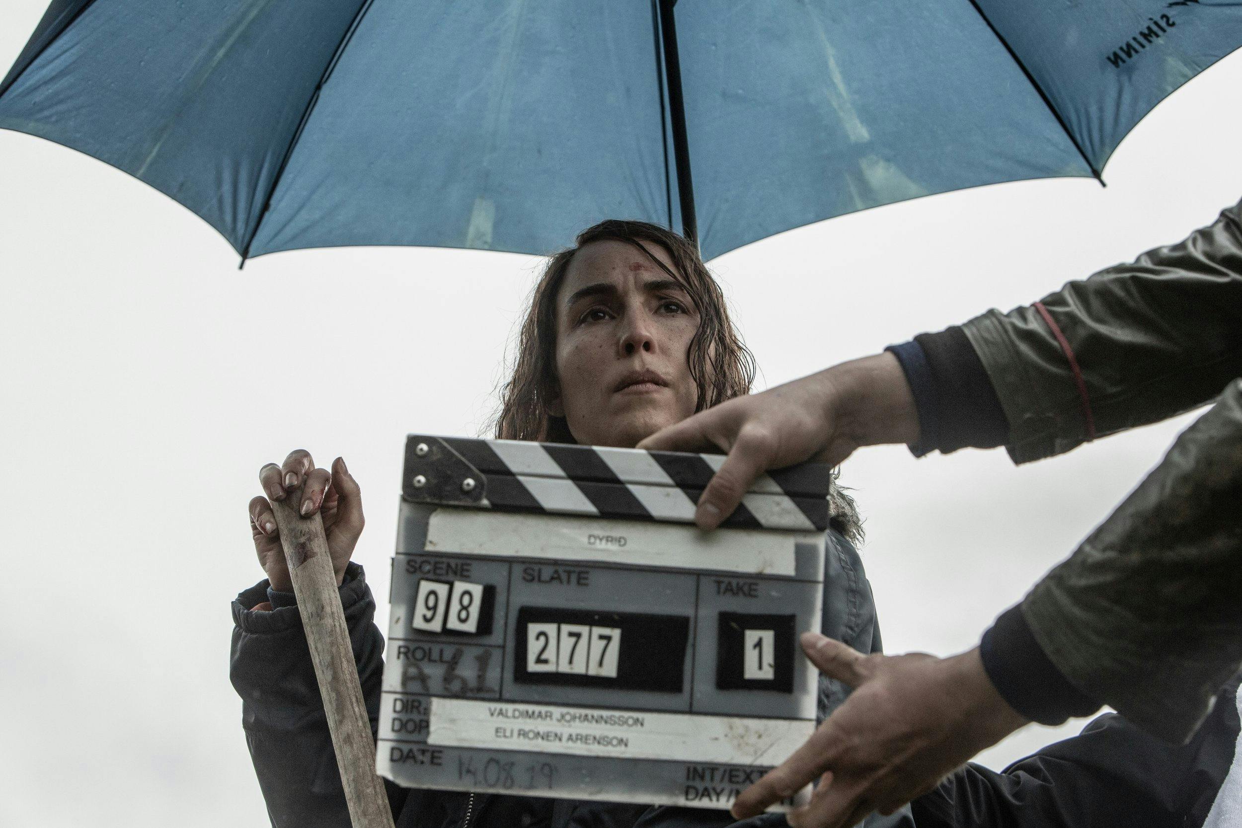 Noomi Rapace filming the movie LAMB in Iceland 