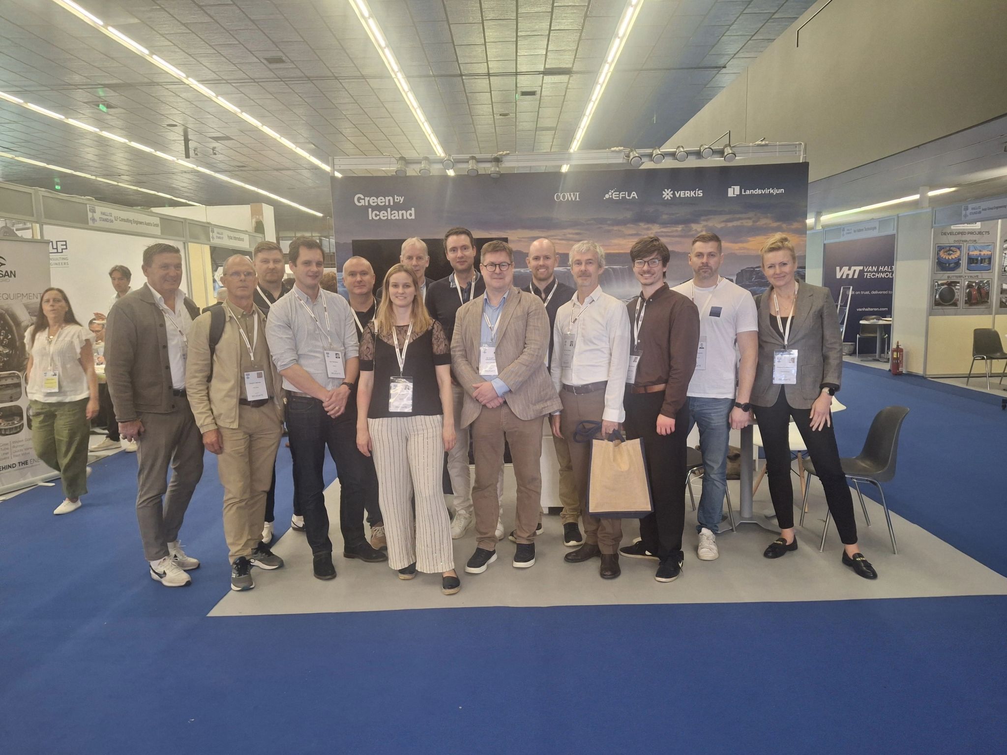 The Icelandic participants at HYDRO 2025 at the Green by Iceland booth