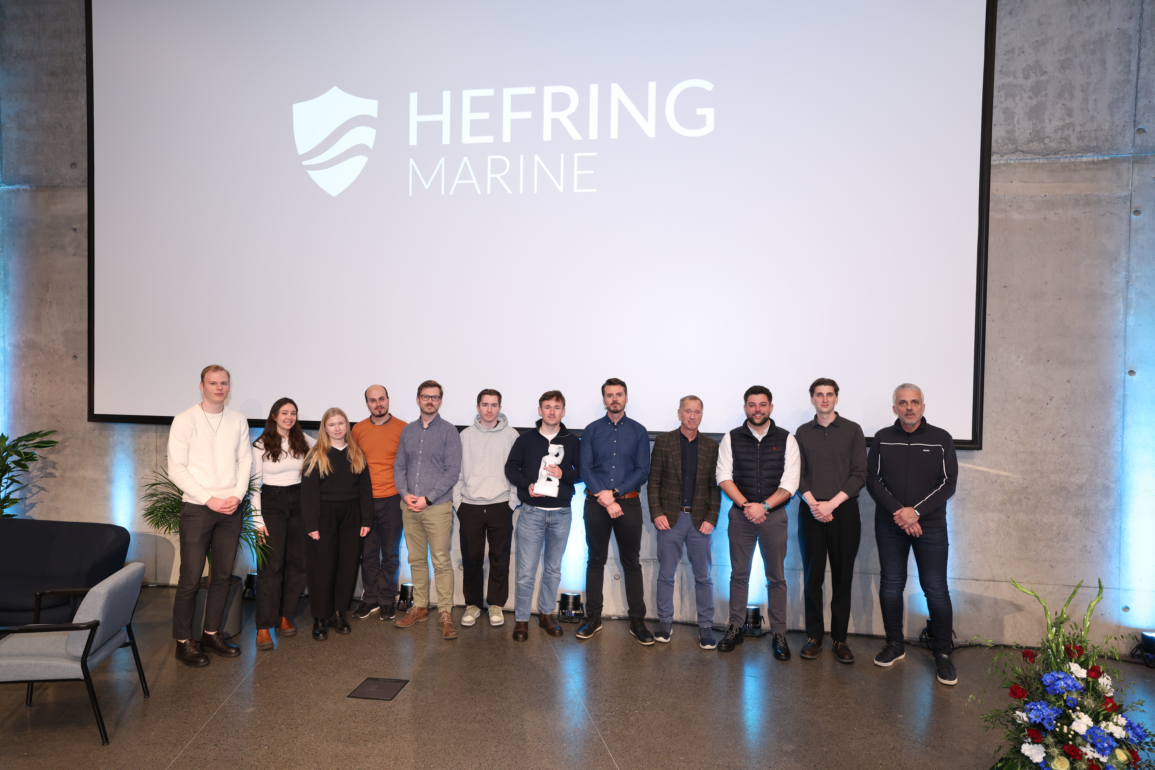 Teymi Hefring Marine við afhendingu verðllaunanna 2025