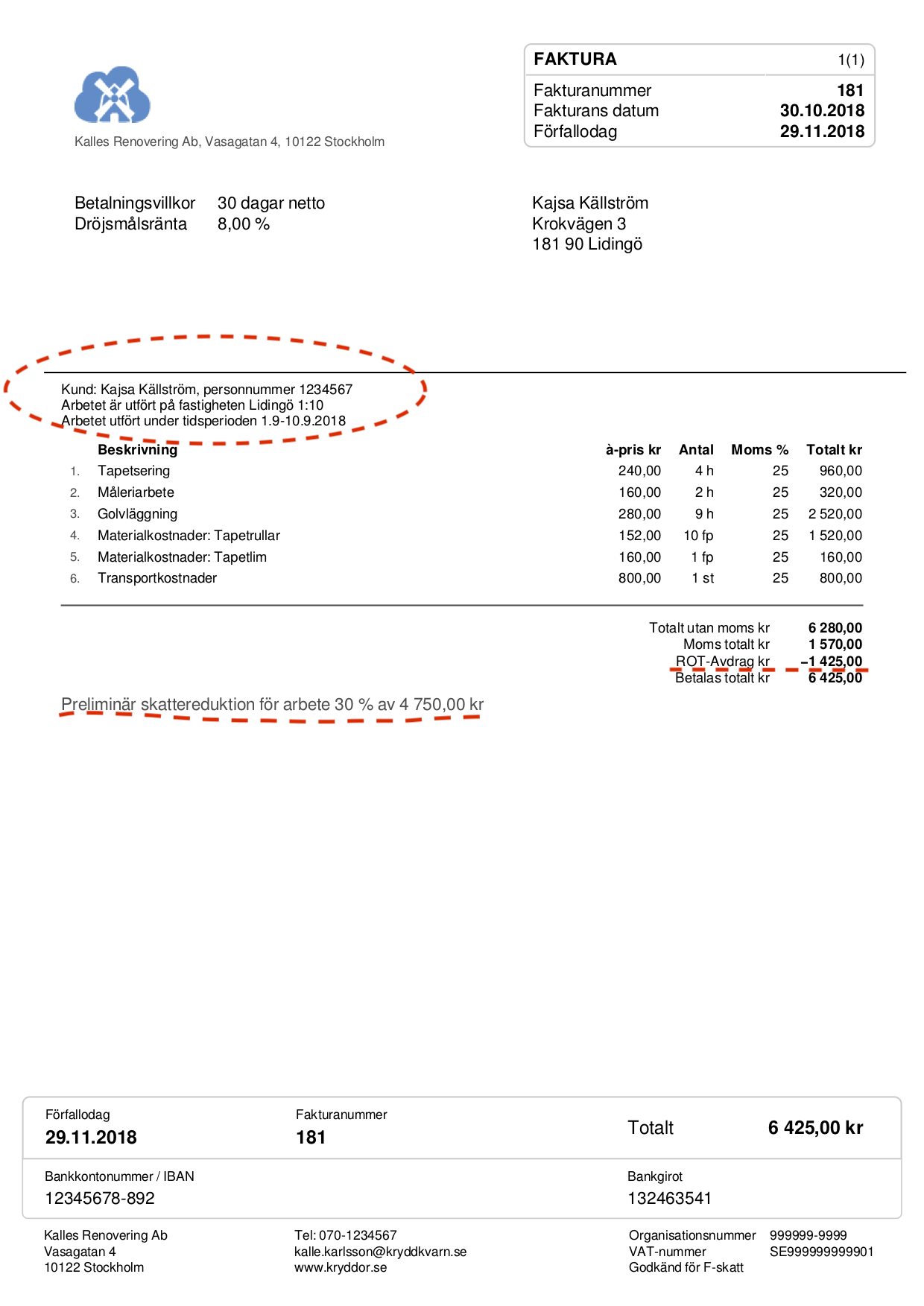 ROTavdrag Och RUTavdrag - Fakturamall Och Svar På 5 Vanliga Frågor - Isolta