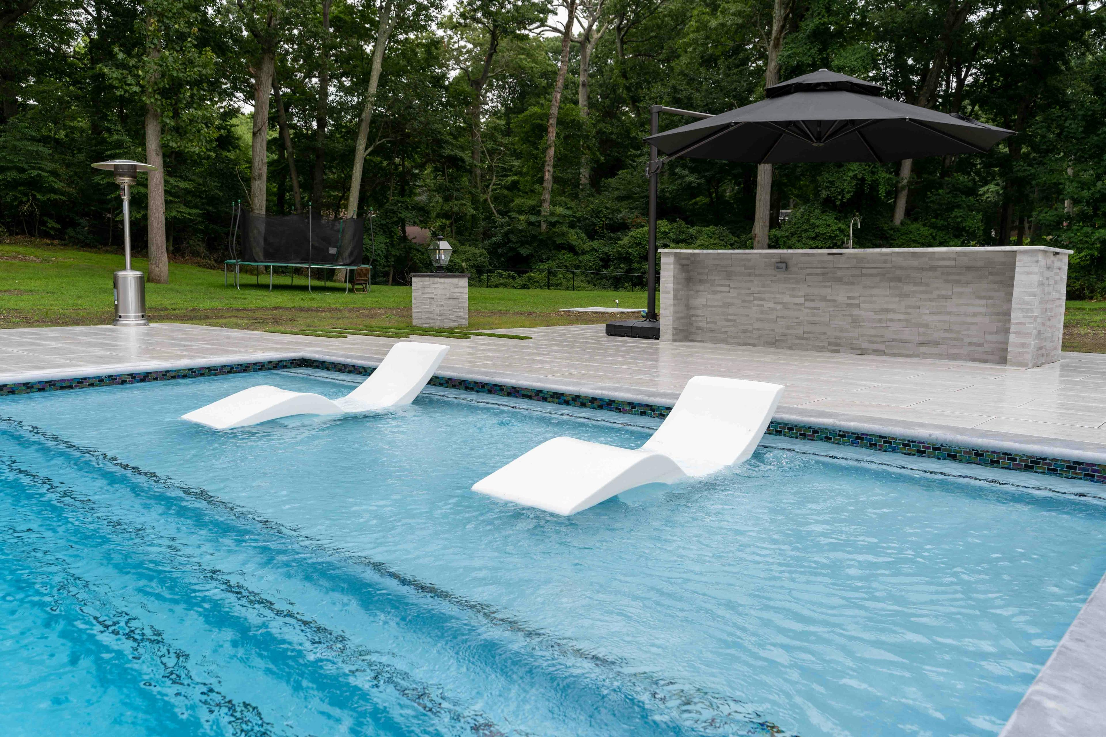 Gunite Pool and Outdoor Kitchen in Syosset, NY Italia Outdoor Living