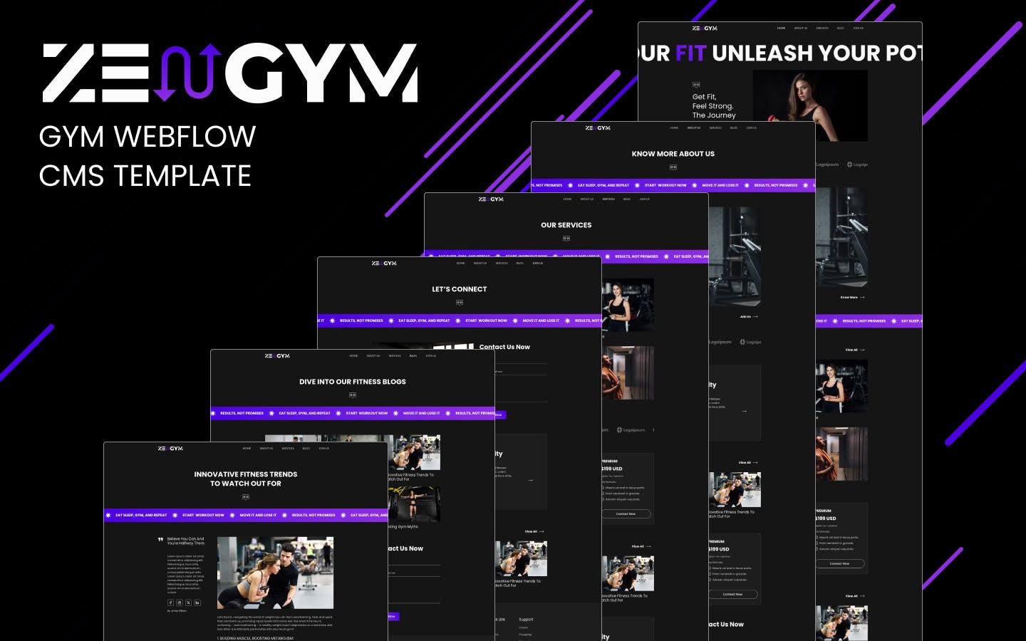 zengym gym webflow template