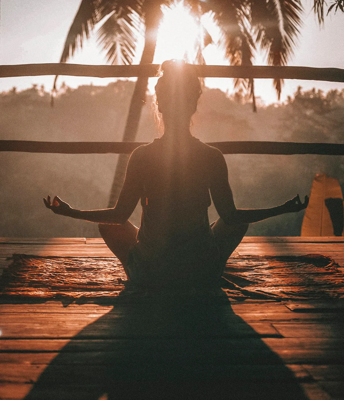Yoga practitioner holding a seated meditative asana