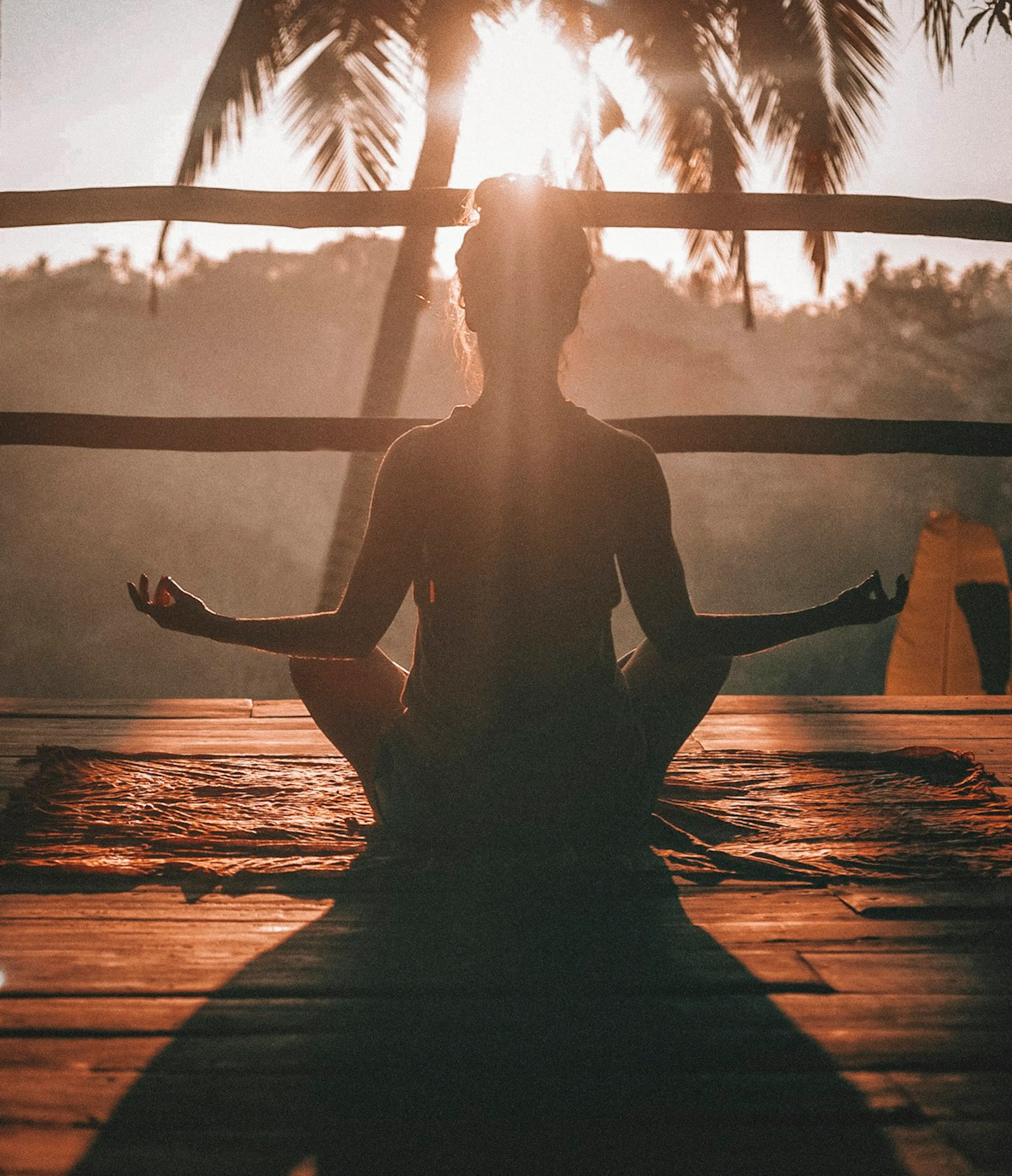 Yoga practitioner holding a seated meditative asana