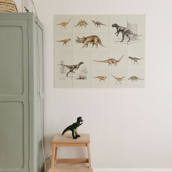 Kids room wall decoration dinosaur collage