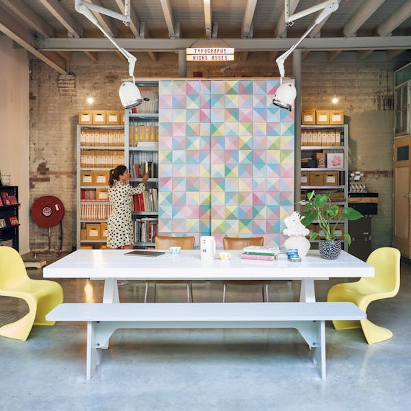 IXXI as a room divider with a pastel-colored print by Studio Boot