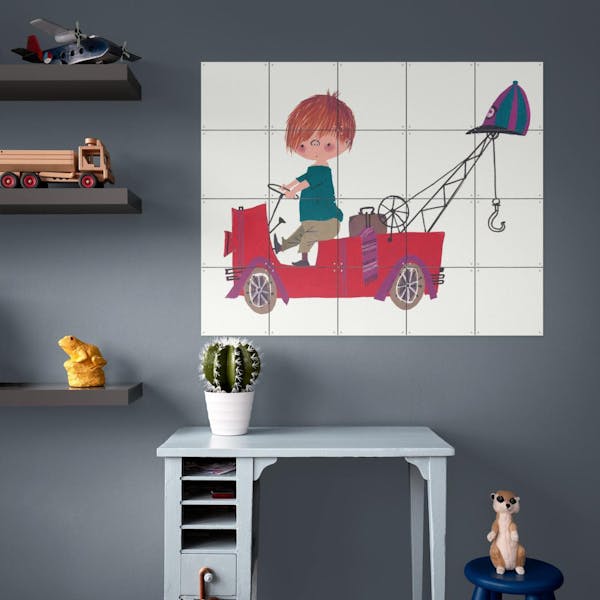 Kids room crane truck by Fiep Westendorp