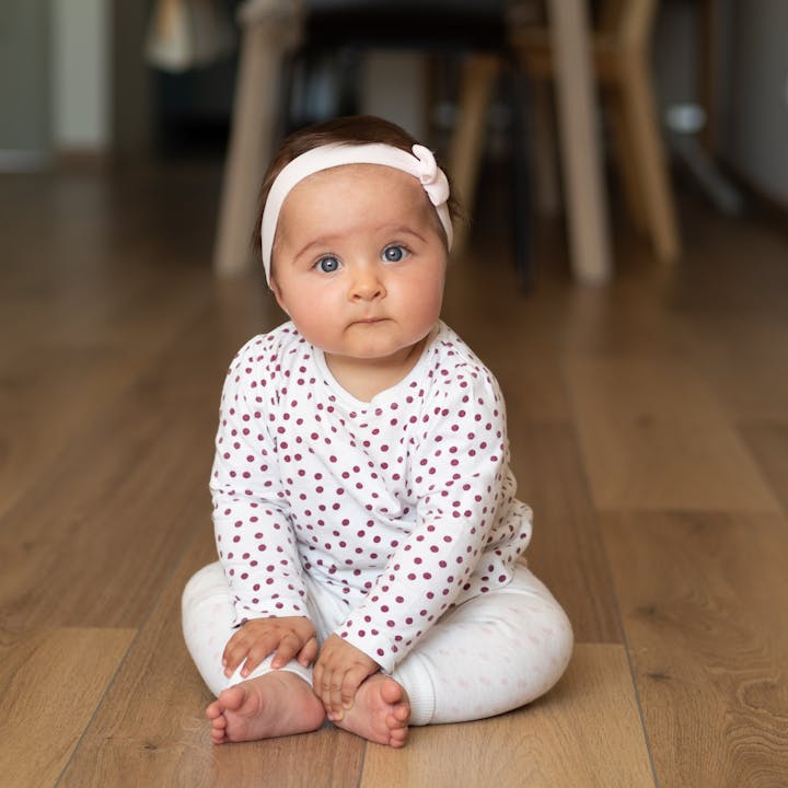 Detailfoto van één Baby fotocollage IXXI tegel